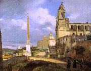 Francois-Marius Granet The Church of Trinita dei Monti in Rome oil painting